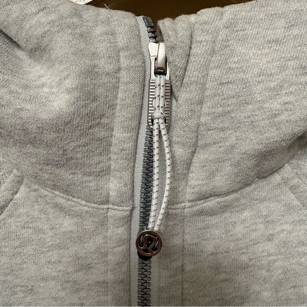 Lululemon Scuba Oversized 1/2 Zip Hoodie Heathered Core Ultra Light Grey XS/S - Picture 8 of 14